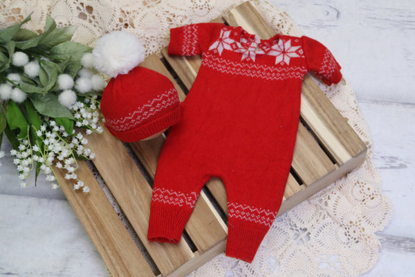 Andrew romper and beanie hat
