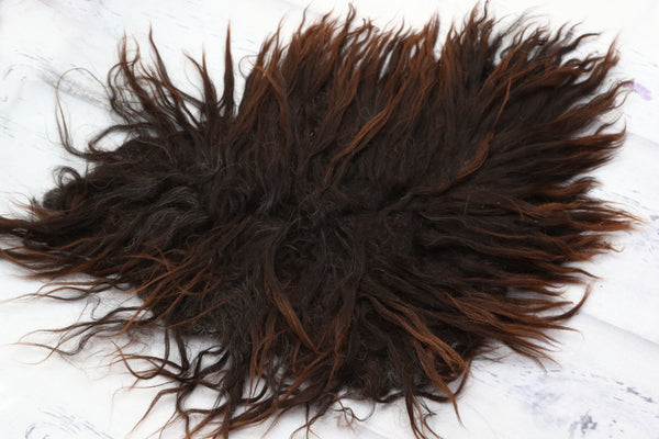 Gorgeous long locks hand felted layers in brown (listing #2)